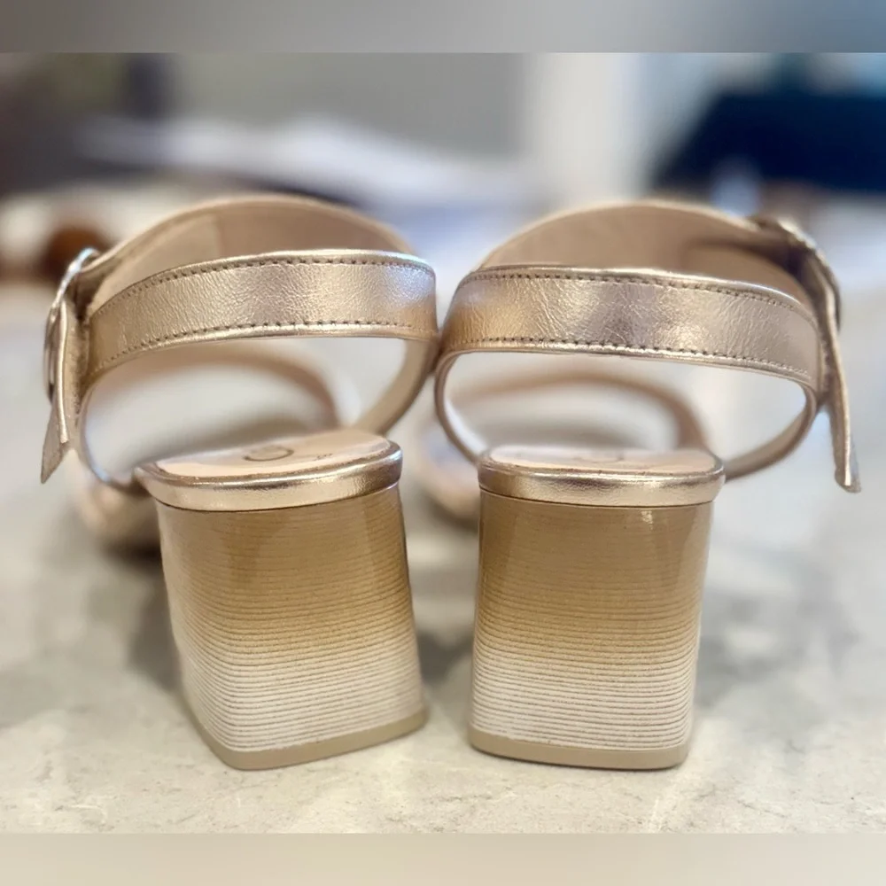 GABOR Gold Heeled Sandals - Picture 7 of 12